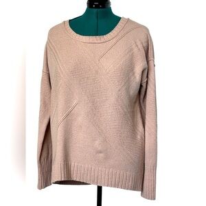 Calvin Klein Jeans Women's Blush Pink Sweater XL Crew Neck Raglan Sleeve